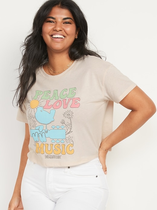 L'image numéro 5 présente T-shirt court à manches courtes à imprimé autorisé de la culture pop pour Femme