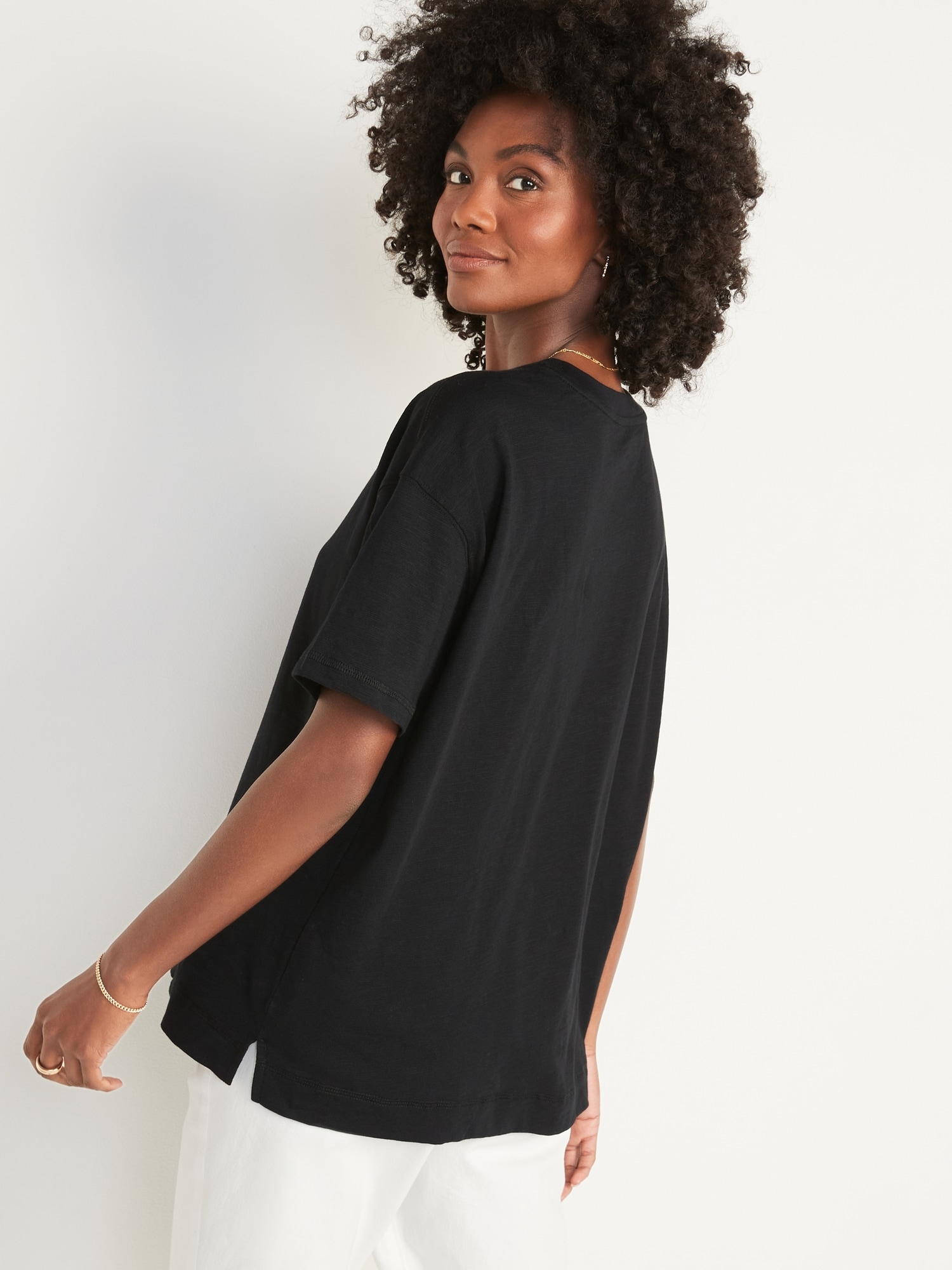 Ease Oversized Short Sleeve T-Shirt Black