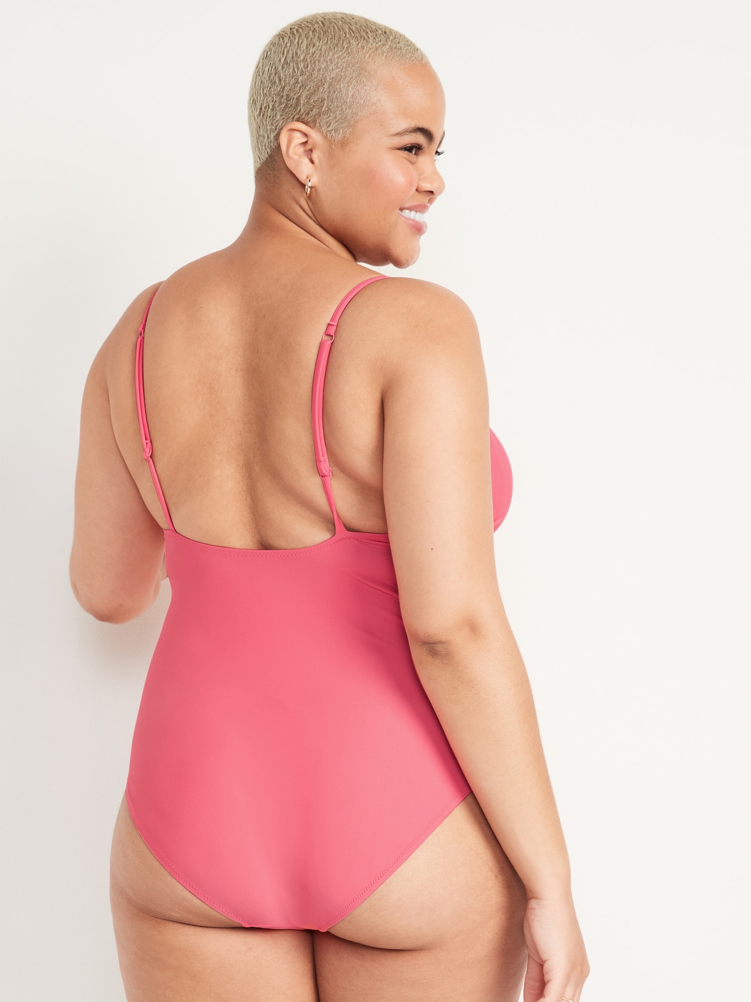 Gathered Keyhole One-Piece Swimsuit for Women