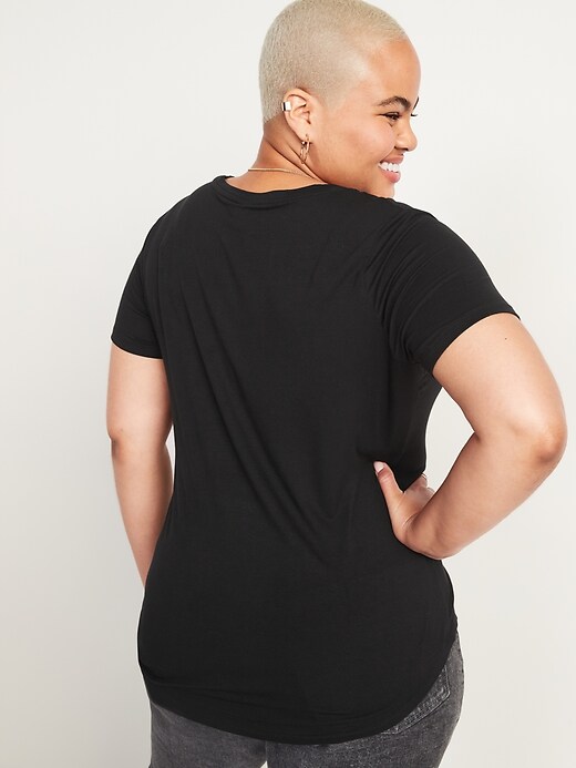 Women's Beautifully Soft V-Neck T-Shirt - Stars Above™ Black XS