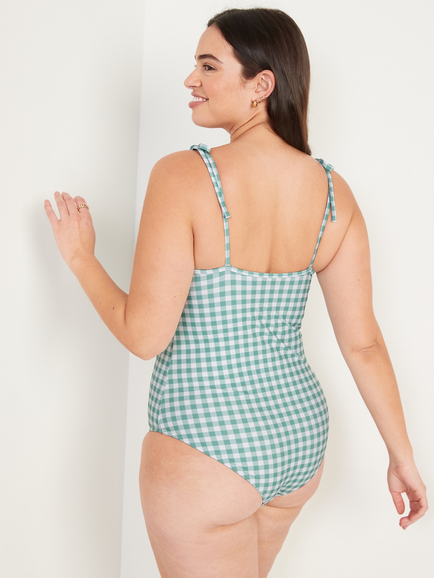 old navy gingham bathing suit