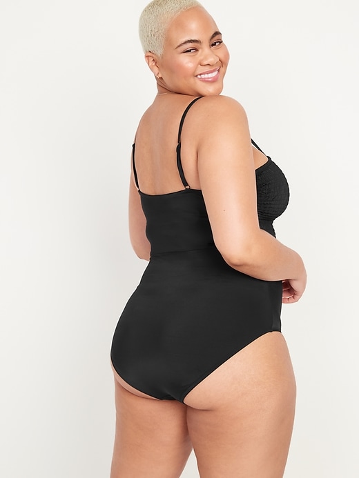 Image number 6 showing, Smocked Bandeau One-Piece Swimsuit