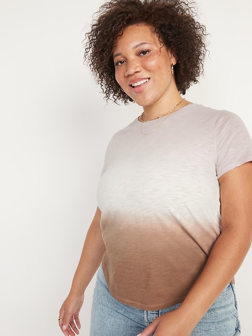 L'image numéro 5 présente T-shirt à imprimé tout-aller en tricot grège pour femme