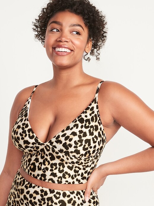Image number 5 showing, V-Neck Cropped Tankini Swim Top