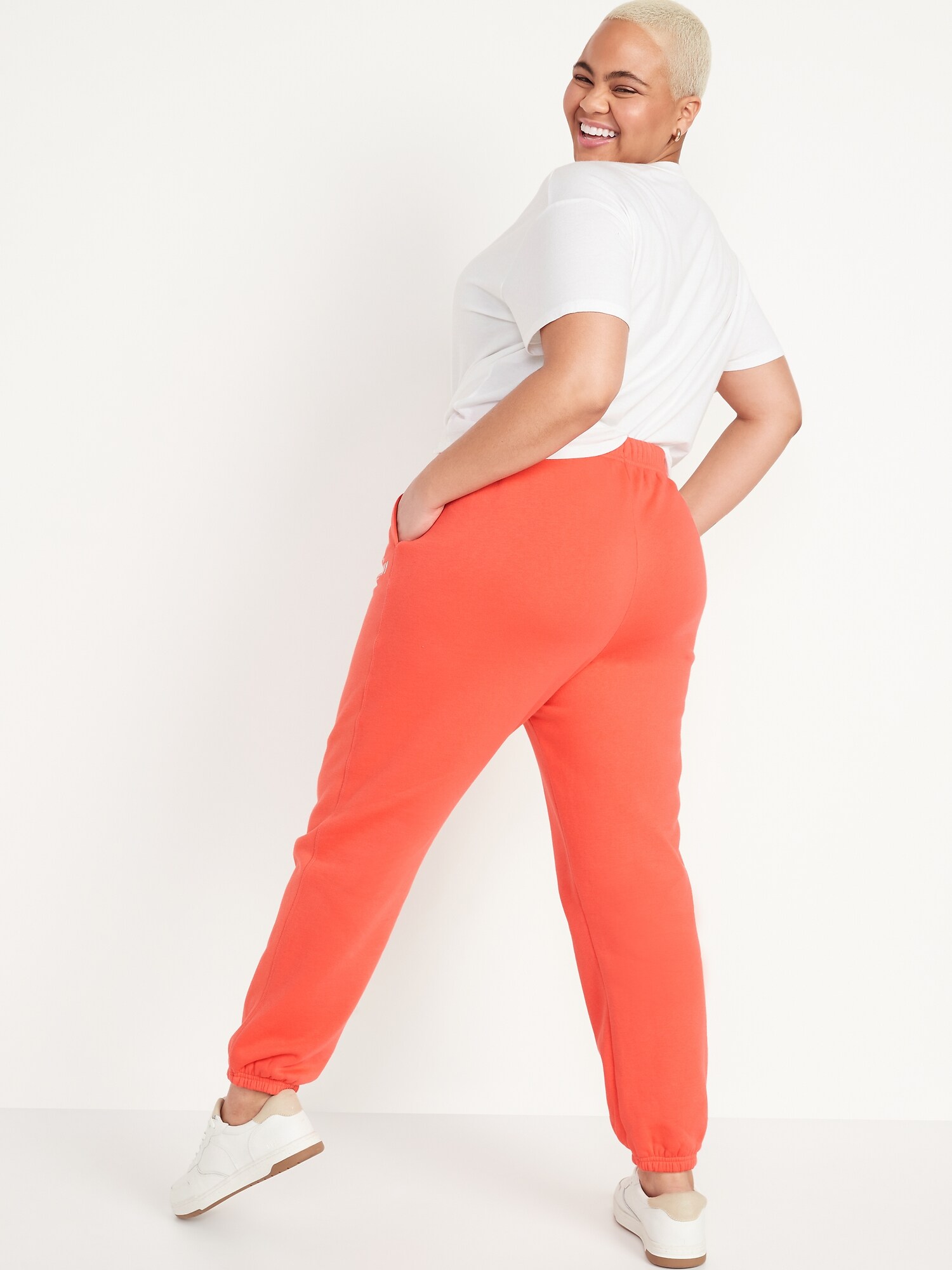 old navy orange sweatpants