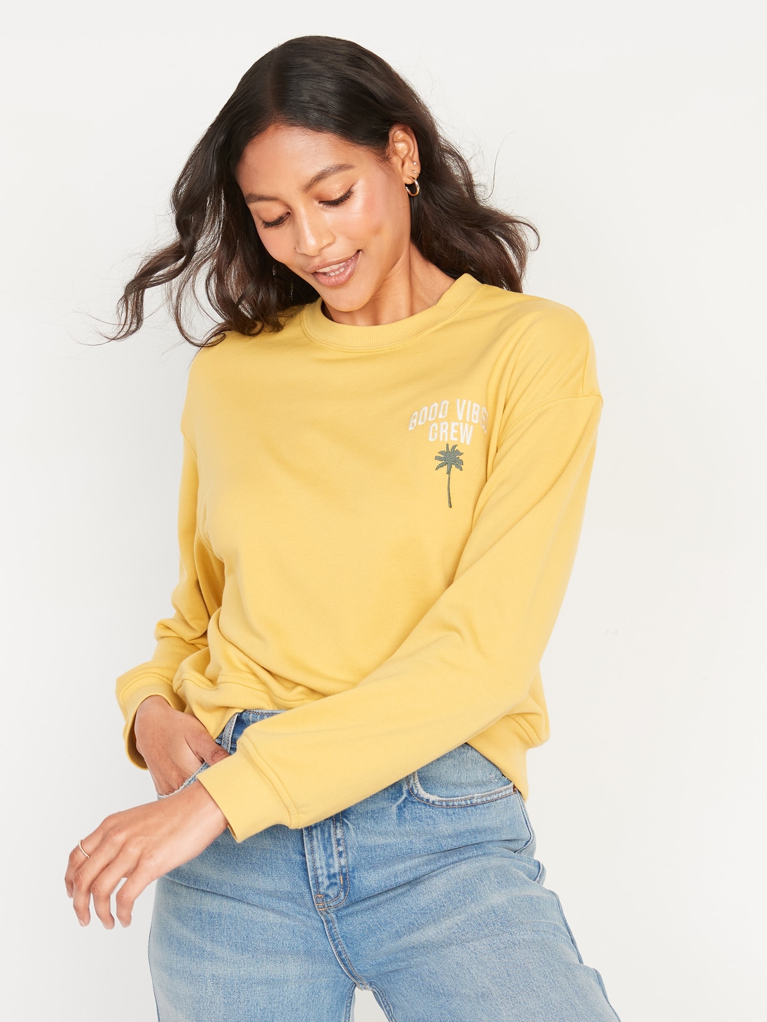 French terry hot sale sweatshirt womens