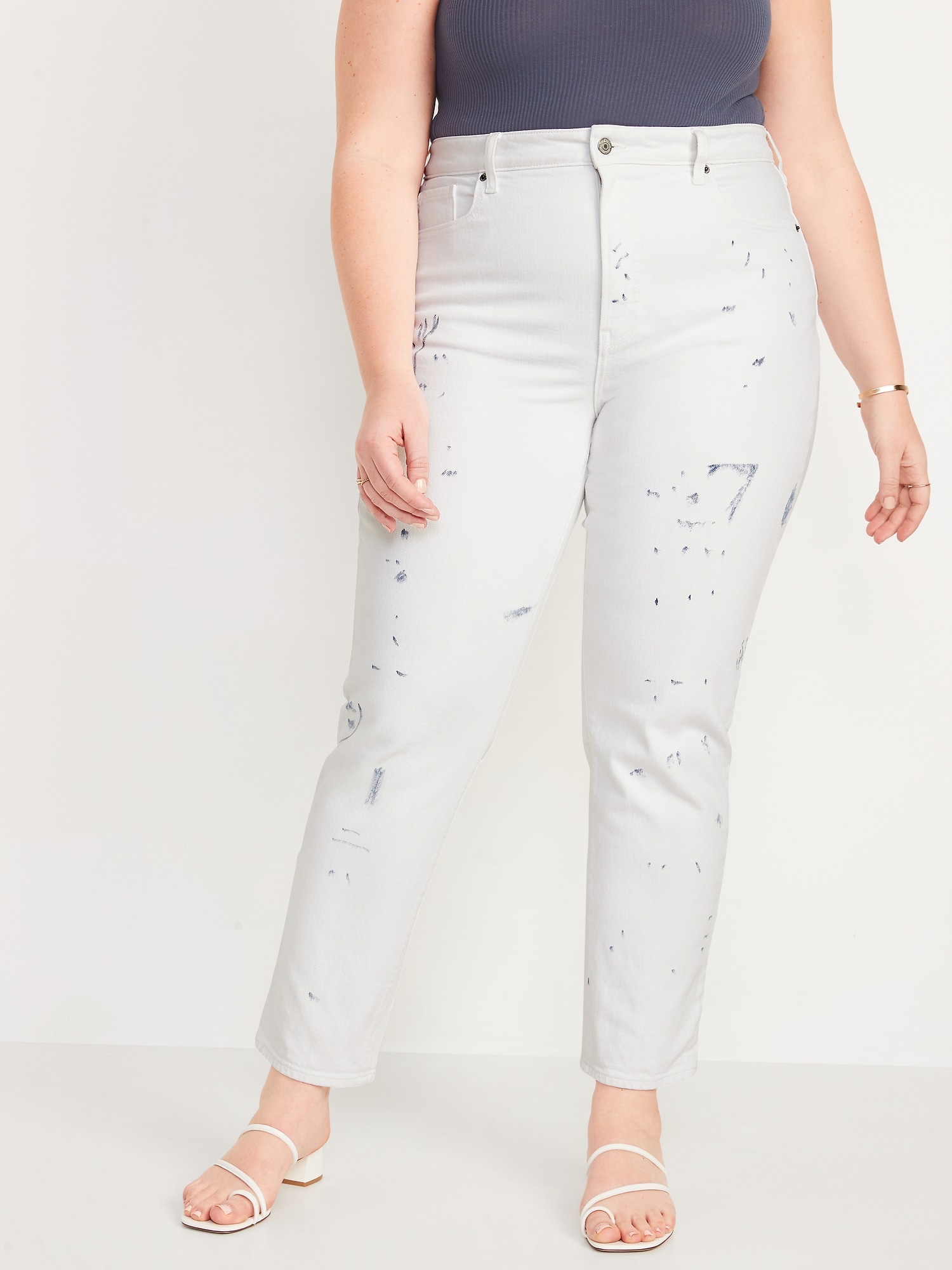 Old navy plus store size white jeans