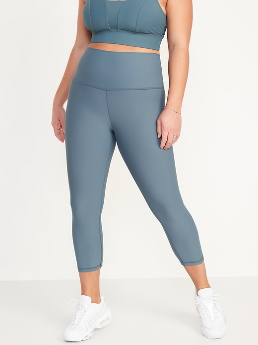 Image number 5 showing, Extra High-Waisted PowerSoft Crop Hidden Pocket Leggings for Women