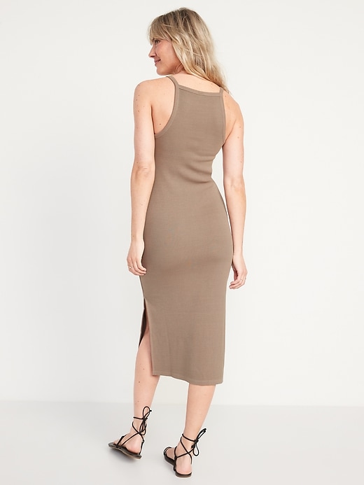 Image number 2 showing, Fitted Rib-Knit Midi Cami Dress for Women
