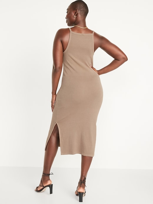Image number 6 showing, Fitted Rib-Knit Midi Cami Dress for Women