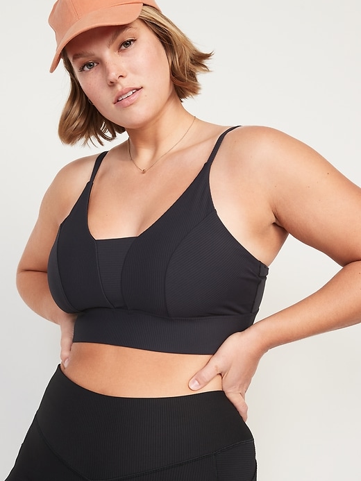 Image number 5 showing, Light Support PowerSoft Textured-Rib Sports Bra for Women