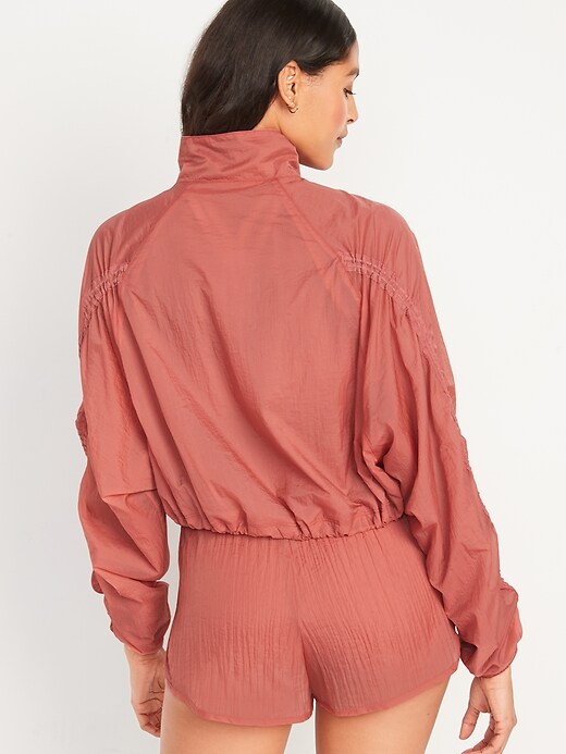 Image number 6 showing, Cropped Lightweight Water-Repellent Run Jacket for Women