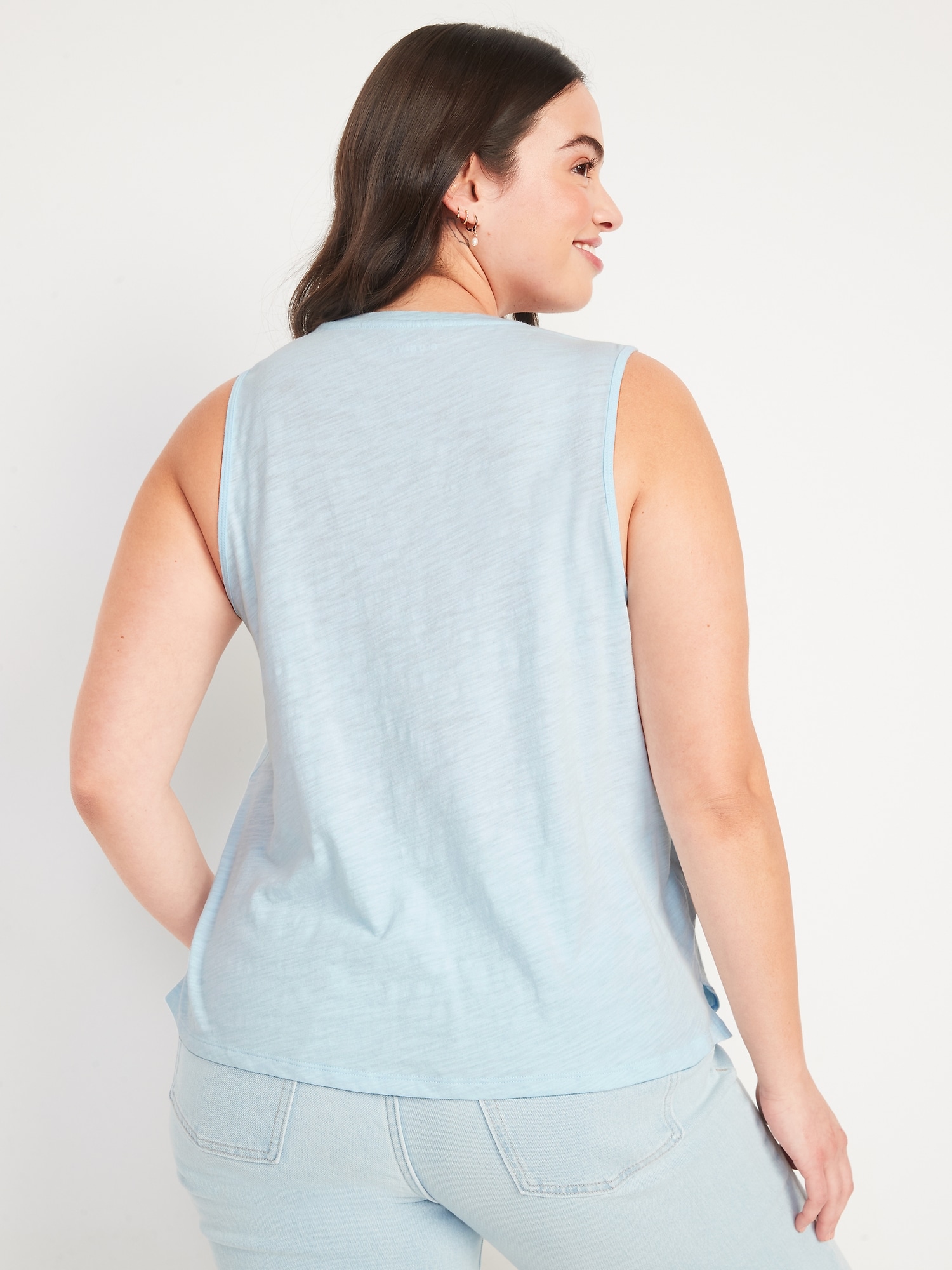 EveryWear Slub-Knit Sleeveless T-Shirt for Women