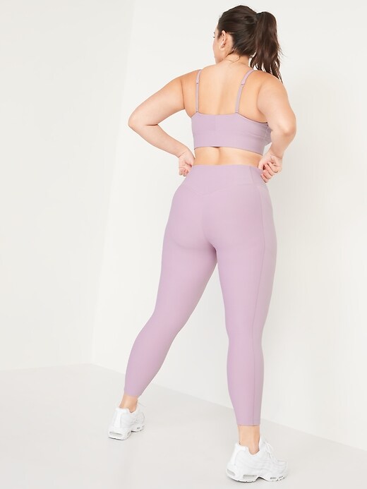 Image number 6 showing, High-Waisted PowerSoft Rib-Knit Side-Pocket 7/8-Length Leggings for Women