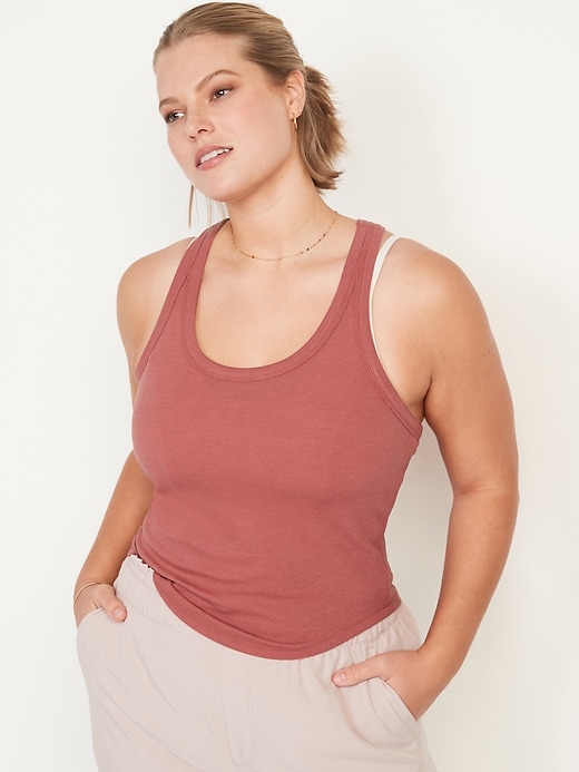 Image number 5 showing, UltraLite Racerback Rib-Knit All-Day Tank Top for Women