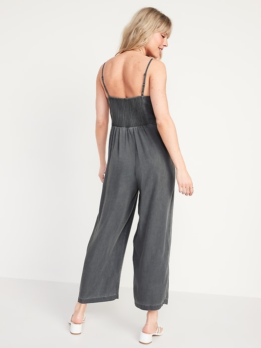 Image number 2 showing, Sleeveless Tie-Front TENCEL™ Lyocell Jumpsuit for Women