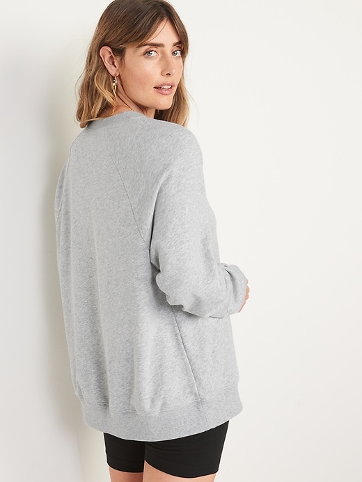 Image number 2 showing, Oversized French Terry Tunic Sweatshirt for Women
