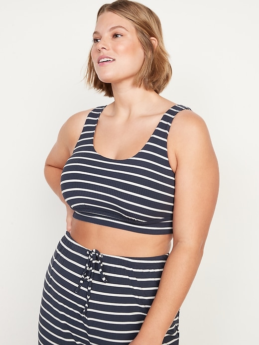 Image number 5 showing, Sunday Sleep Striped Rib-Knit Bralette Top