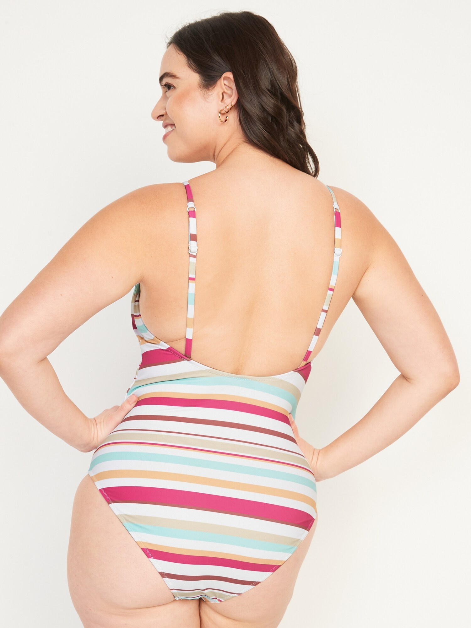 Old navy striped hot sale bathing suit