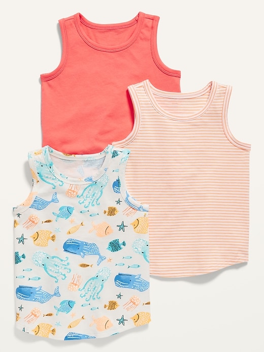 Sleeveless T Shirt 3 Pack For Toddler Girls Old Navy   Cn50450584 