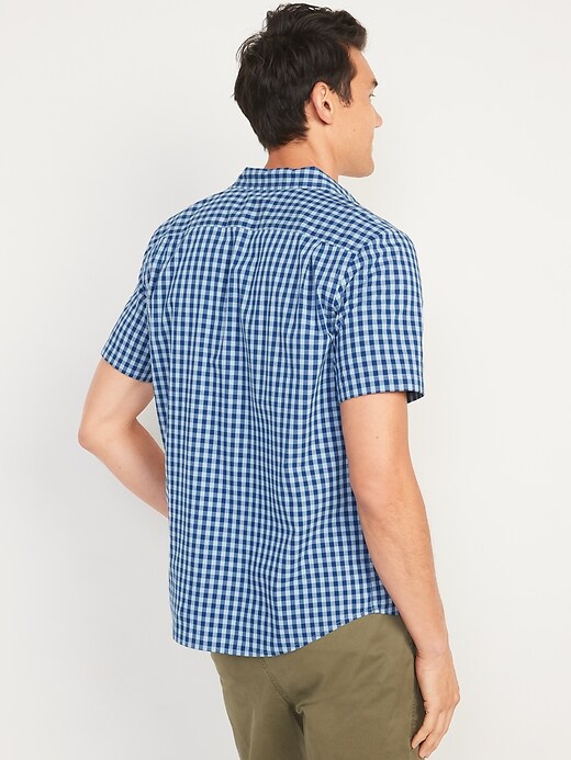 Everyday Built-In Flex Gingham Short-Sleeve Shirt for Men