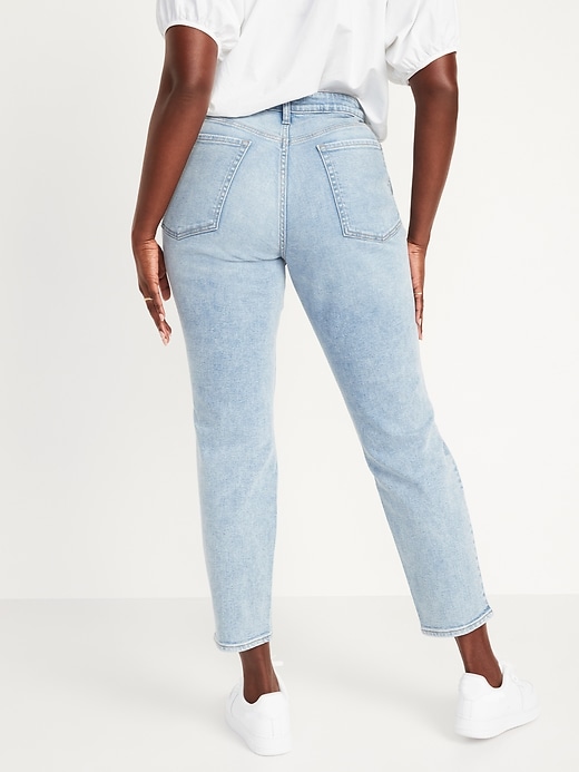 Image number 6 showing, High-Waisted OG Straight Ripped Ankle Jeans