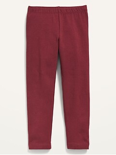 Solid-Color Jersey-Knit Full-Length Leggings for Toddler Girls