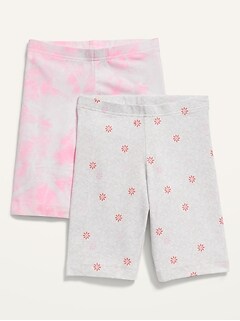 Jersey-Knit Biker Shorts 2-Pack for Girls