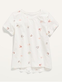 Softest Printed Crew-Neck T-Shirt for Girls