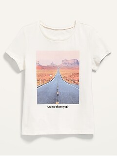 Matching Short-Sleeve Graphic T-Shirt for Girls
