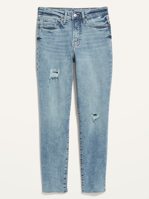 Image number 4 showing, High-Waisted OG Straight Ripped Ankle Jeans