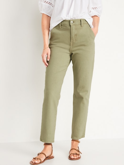 NEW Free People High Rise Green Corduroy Pants Sz 26 Z281-22