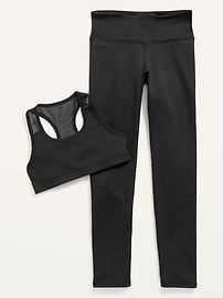 PowerPress Sports Bra & PowerPress Leggings Set for Girls