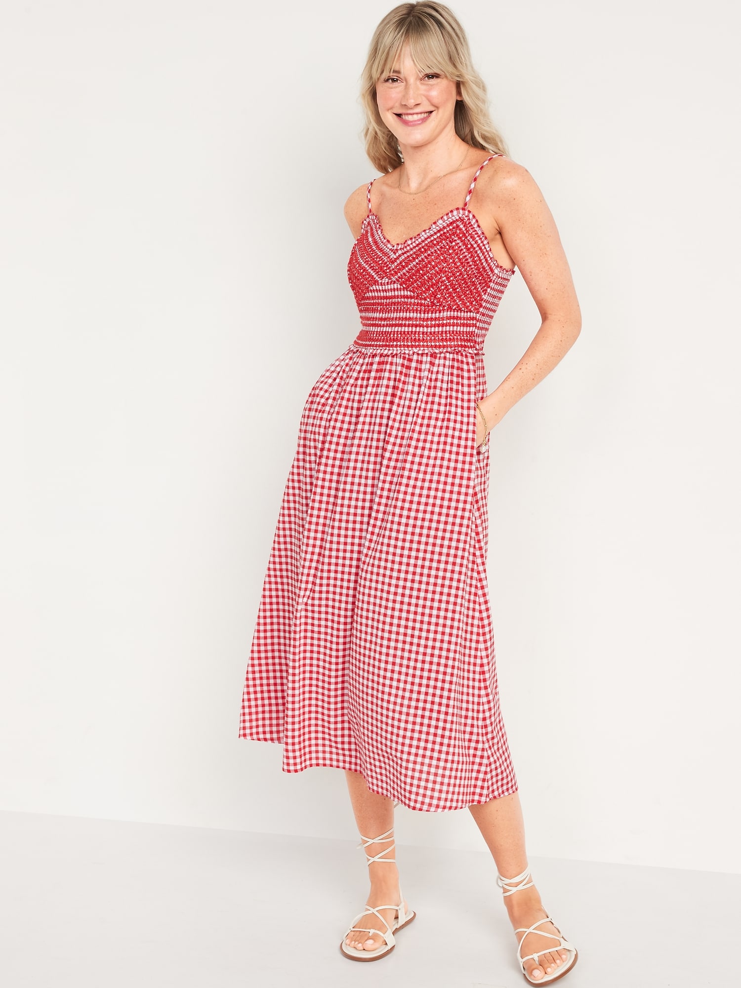 old navy red gingham dress