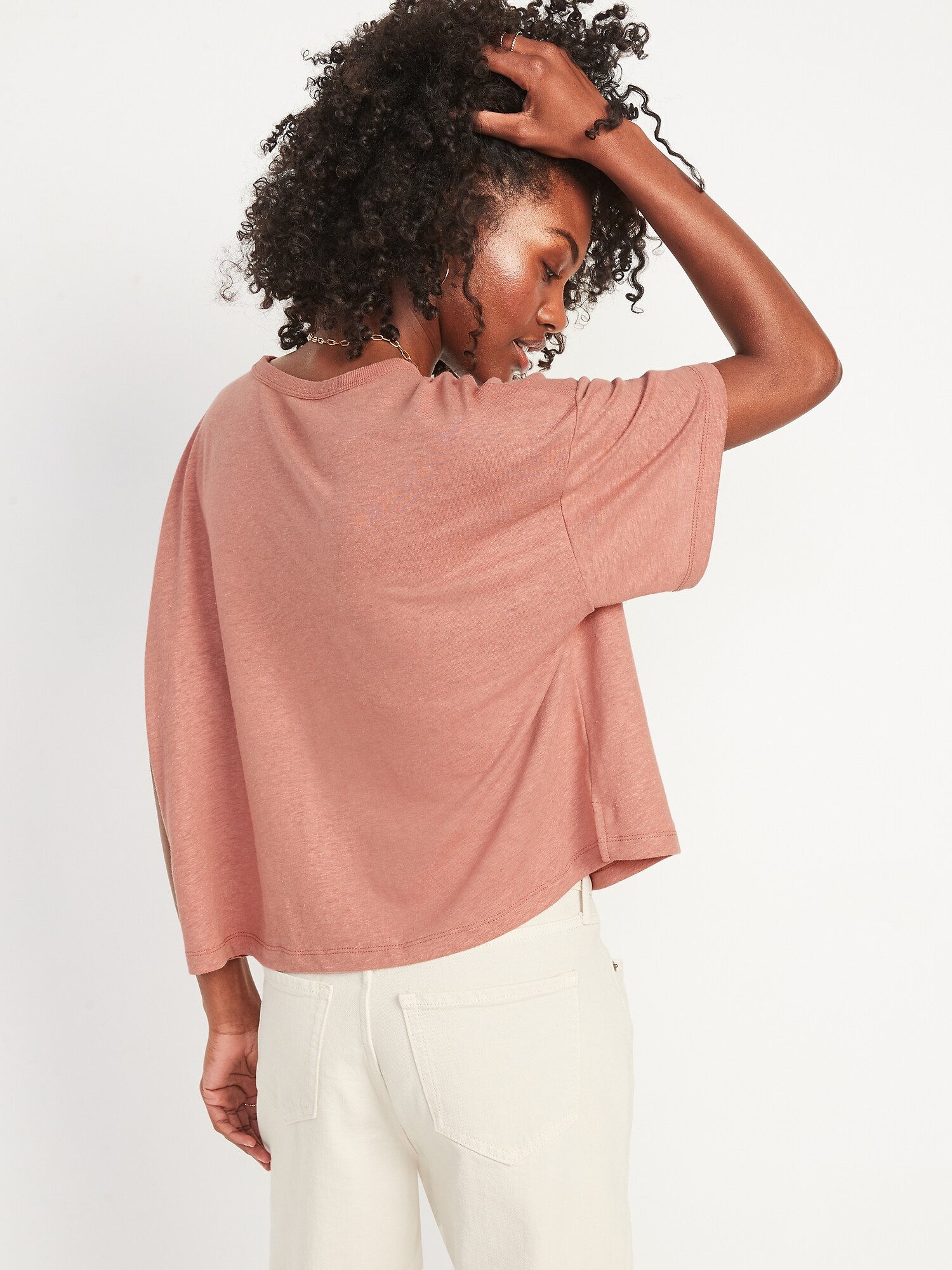 old navy elbow sleeve tee