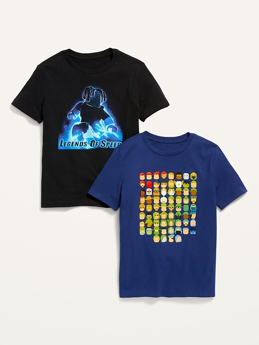 Voir une image plus grande du produit 1 de 2. T-shirt à imprimé Roblox unisexe pour Enfant (paquet de 2)