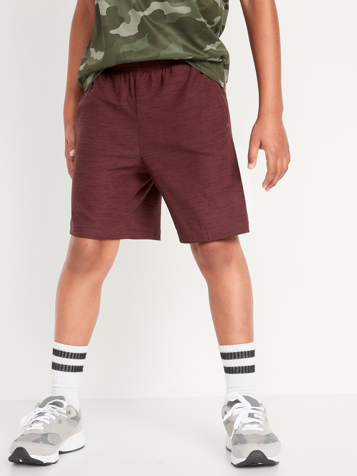 Old Navy Breathe ON Shorts for Boys (At Knee) red. 1