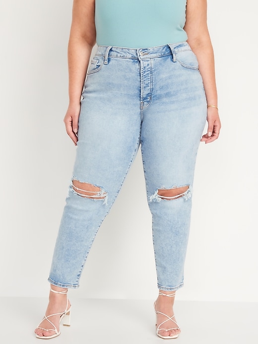 Image number 7 showing, High-Waisted OG Straight Ripped Ankle Jeans