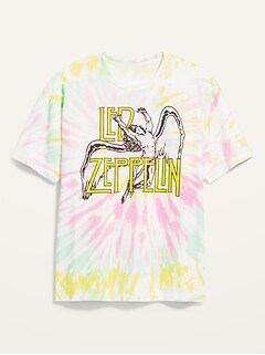 T-shirt Led Zeppelin™ unisexe surdimensionné teint par nœuds pour Adulte