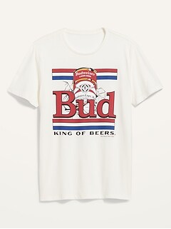 T-shirt à imprimé rétro Budweiser® « Bud, King of Beers » unisexe pour Adulte