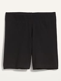 View large product image 4 of 8. High-Waisted Jersey Biker Shorts -- 6-inch inseam