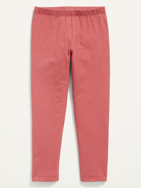 Solid-Color Jersey-Knit Full-Length Leggings for Toddler Girls