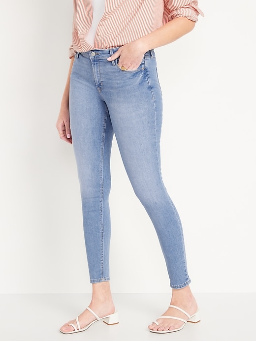 Image number 1 showing, Mid-Rise Rockstar Super Skinny Jeans for Women
