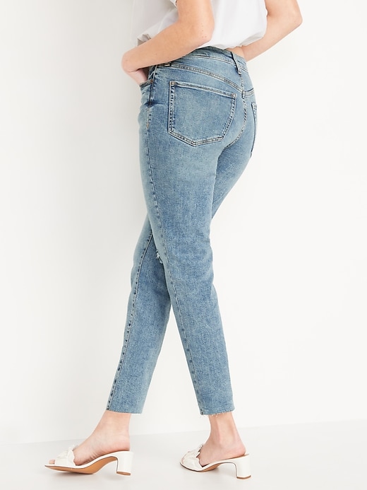 Image number 2 showing, High-Waisted OG Straight Ripped Ankle Jeans