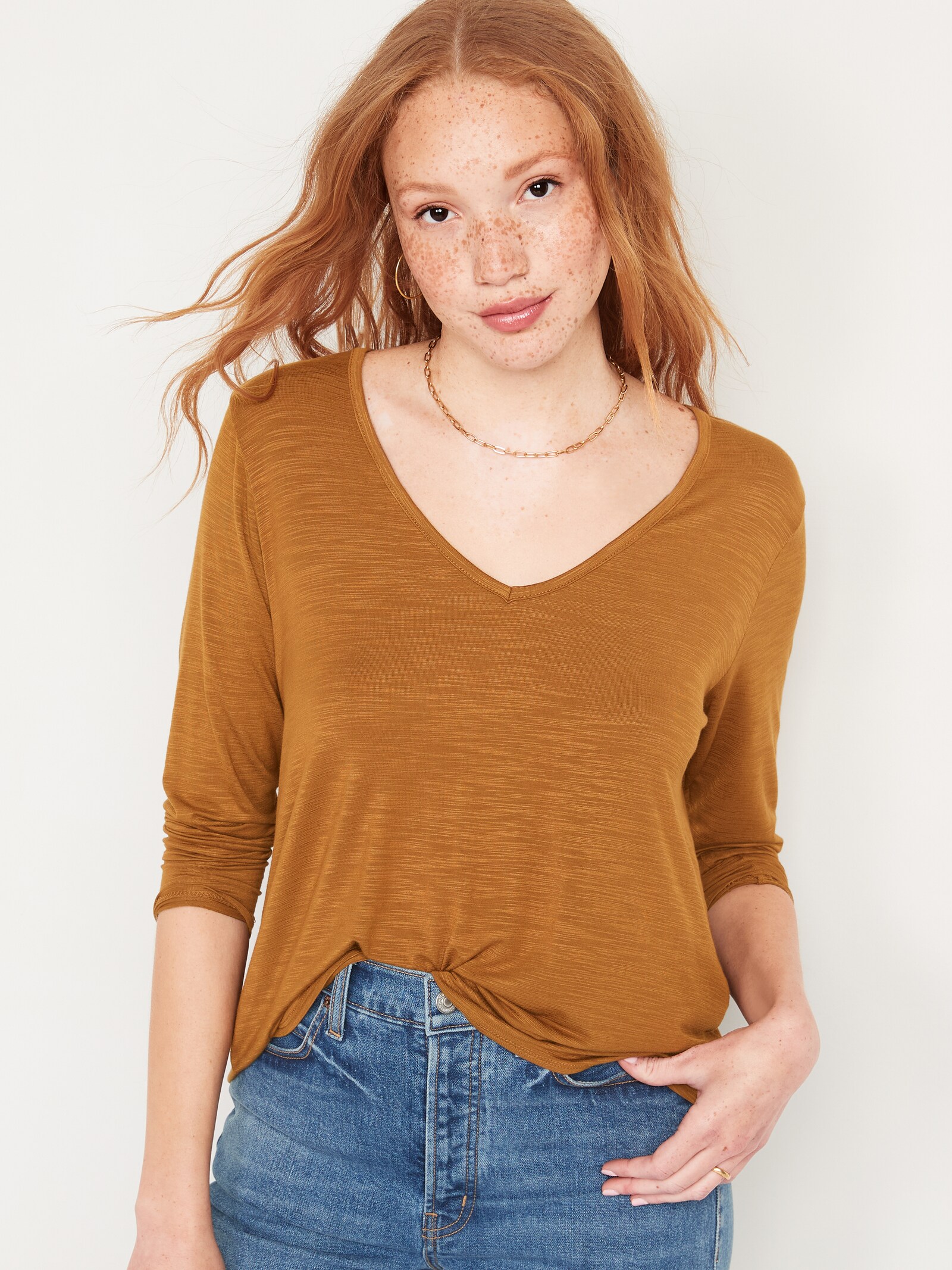 old navy luxe v neck long sleeve