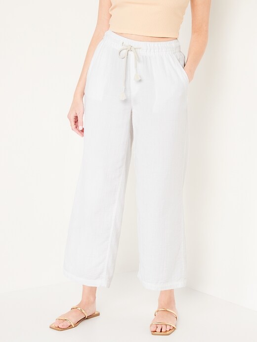 Image number 1 showing, High-Waisted Textured Soft Pants for Women