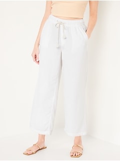 High-Waisted Textured Soft Pants for Women
