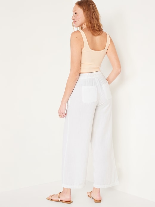 Image number 2 showing, High-Waisted Textured Soft Pants for Women