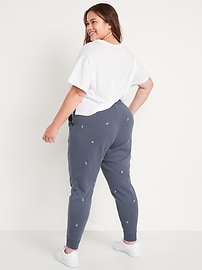 Vintage Mid-Rise Embroidered Jogger Sweatpants