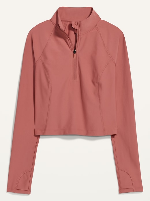 Image number 4 showing, PowerSoft Cropped Quarter-Zip Performance Top